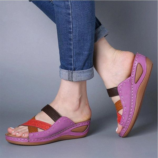 summer women vintage sandals lady sewing pu leather woman wedge slides mixed color female casual comfort shoes women's 2020 #sf5p, Black
summer women vintage sandals lady sewing pu leather woman wedge slides mixed color female casual comfort shoes women's 2020 #sf5p, Black