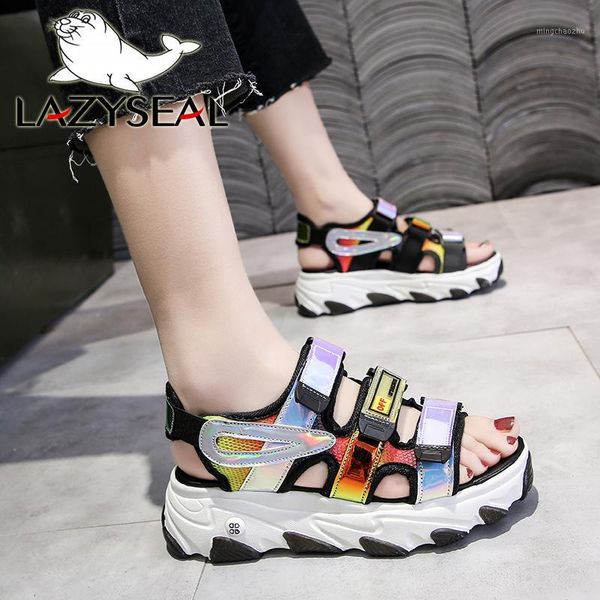 sandals lazyseal 5cm platform women summer beach open toe chunky woman sandalias breathable thick rainbow sole mujer footwear1, Black
sandals lazyseal 5cm platform women summer beach open toe chunky woman sandalias breathable thick rainbow sole mujer footwear1, Black