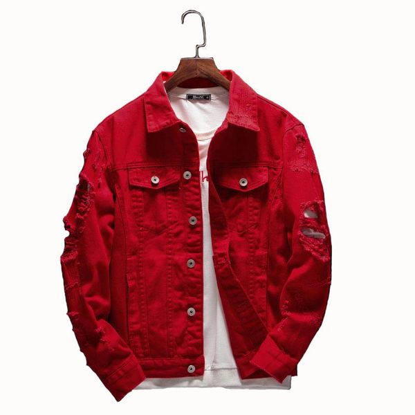 mcikkny spring autumn men ripped casual denim jackets and coats turn down collar cotton jeans jackets outwear for male washed, Black;brown
mcikkny spring autumn men ripped casual denim jackets and coats turn down collar cotton jeans jackets outwear for male washed, Black;brown