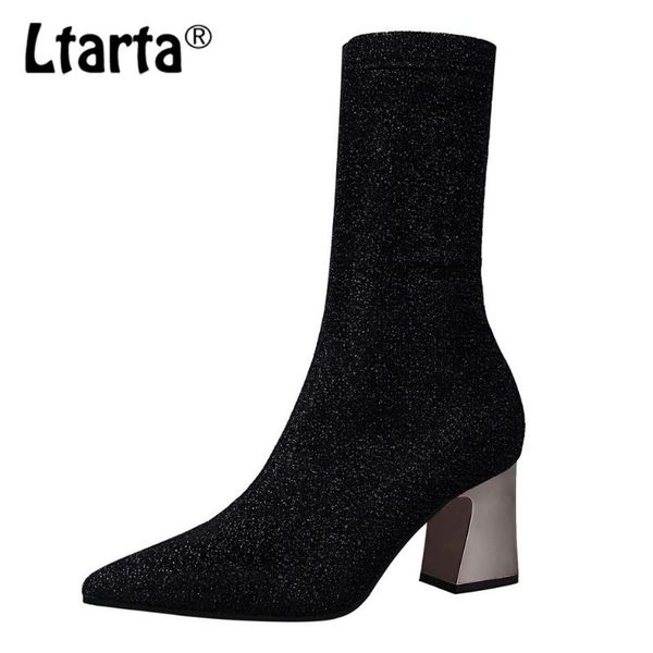 ltarta winter new high heel women's boots to calf boots thin elastic pointed sequins shiny women's ds-336-2, Black
ltarta winter new high heel women's boots to calf boots thin elastic pointed sequins shiny women's ds-336-2, Black