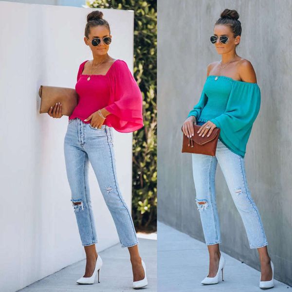 one personalized pleated off shoulder open back line collar fashion flared sleeve chiffon, Black;gray
one personalized pleated off shoulder open back line collar fashion flared sleeve chiffon, Black;gray