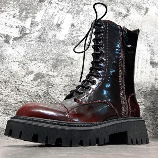 boots brand genuine leather shoelaces zippers for walking cow patent motorcycles female shoes women1, Black
boots brand genuine leather shoelaces zippers for walking cow patent motorcycles female shoes women1, Black