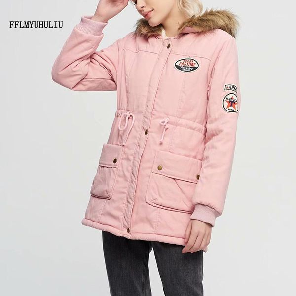 women's long-sleeved solid color jacket winter button zipper cotton hooded large size large pocket cotton coat1, Black
women's long-sleeved solid color jacket winter button zipper cotton hooded large size large pocket cotton coat1, Black