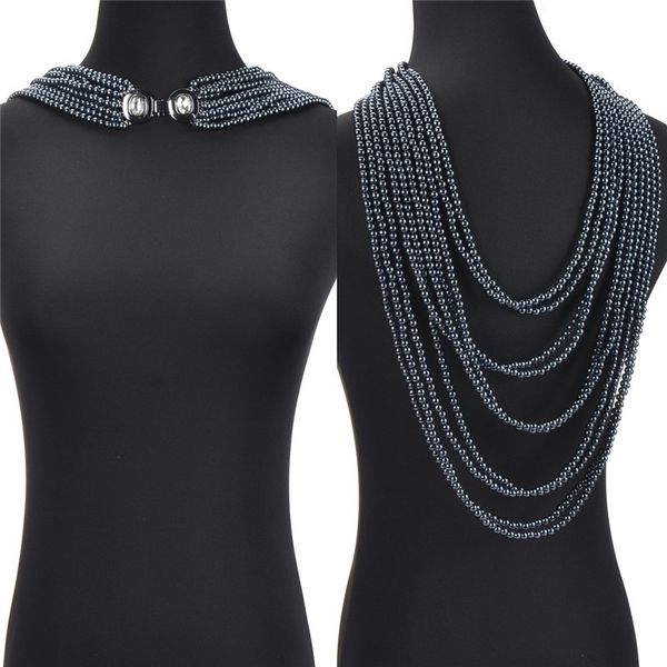 new multi-layer resin pearl long necklace front/back maxi necklaces fashion jewelry for women party accessories white gray y200730, Silver
new multi-layer resin pearl long necklace front/back maxi necklaces fashion jewelry for women party accessories white gray y200730, Silver