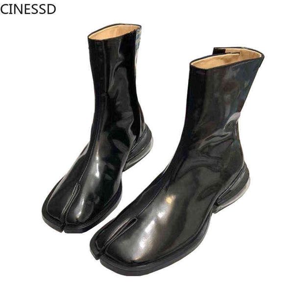 boot split toe air cushion ankle boot cow leather women genuine shoes woman medium heel tabi ninja lady short boots 220310, Black
boot split toe air cushion ankle boot cow leather women genuine shoes woman medium heel tabi ninja lady short boots 220310, Black