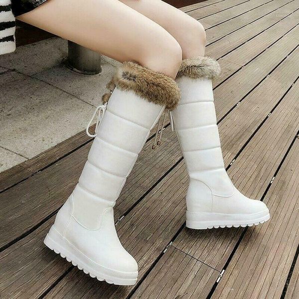 womens winter warm plush fur lined hidden wedge heel mid-calf boots snow booties1, Black
womens winter warm plush fur lined hidden wedge heel mid-calf boots snow booties1, Black