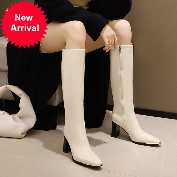2021 the new comfortable casual style toe square foot knee paint black zipper apricot high heels thick riding boots women's shoes iqva
2021 the new comfortable casual style toe square foot knee paint black zipper apricot high heels thick riding boots women's shoes iqva