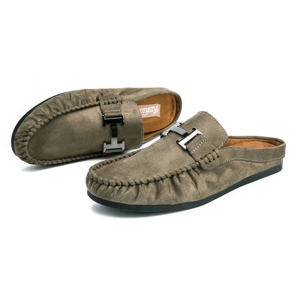 men casual shoes men sandals flats lazy shoes half drag beach shoe outdoor baotou shoe male driver slippers suede zapatillas t200420, Black
men casual shoes men sandals flats lazy shoes half drag beach shoe outdoor baotou shoe male driver slippers suede zapatillas t200420, Black