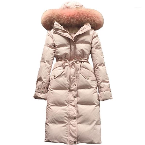 2019 new women down coat winter long sleeve loose outer coats big natural raccoon fur collar long down parka lp4391, Black
2019 new women down coat winter long sleeve loose outer coats big natural raccoon fur collar long down parka lp4391, Black