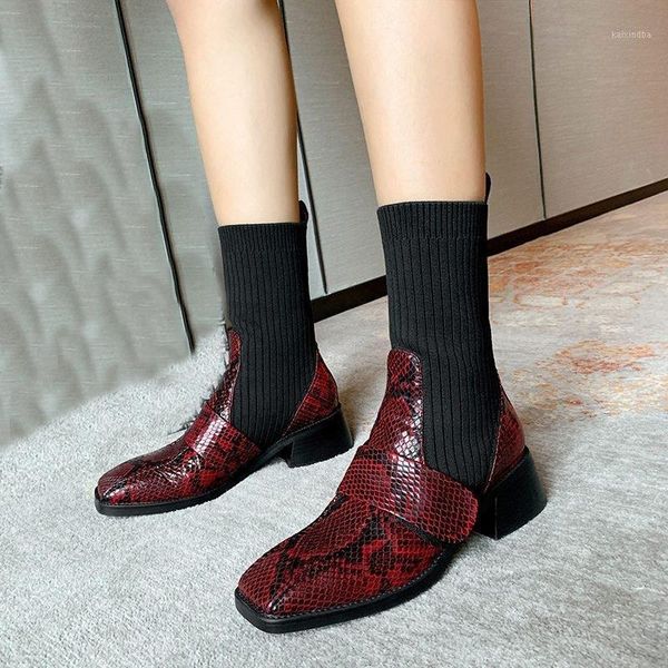boots fashion patchwork square toe sock medium block heel casual street women shoes spirng strap booties strech fabric1, Black
boots fashion patchwork square toe sock medium block heel casual street women shoes spirng strap booties strech fabric1, Black