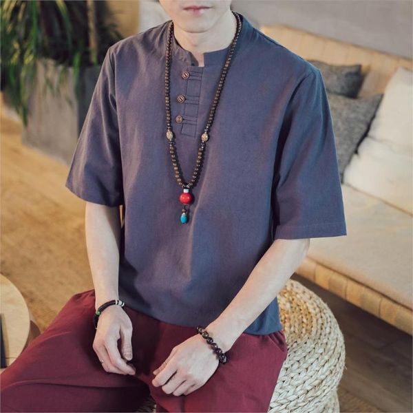 2020 men cotton linen short sleeve t shirt summer traditional male retro t-shirt chinese mens clothes 5xl chinese tunic top, Red
2020 men cotton linen short sleeve t shirt summer traditional male retro t-shirt chinese mens clothes 5xl chinese tunic top, Red