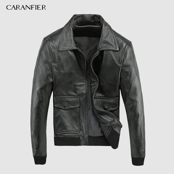 caranfeir slim jacket brand men genuine leather jacket mens 100% cow leather style clothes fashion motor biker jackets, Black
caranfeir slim jacket brand men genuine leather jacket mens 100% cow leather style clothes fashion motor biker jackets, Black