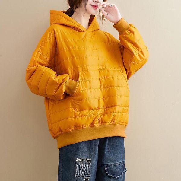 johnature women hooded jackets kangaroo pocket solid color 2020 autumn new warm loose female casual pullover jackets coats1, Black;brown
johnature women hooded jackets kangaroo pocket solid color 2020 autumn new warm loose female casual pullover jackets coats1, Black;brown