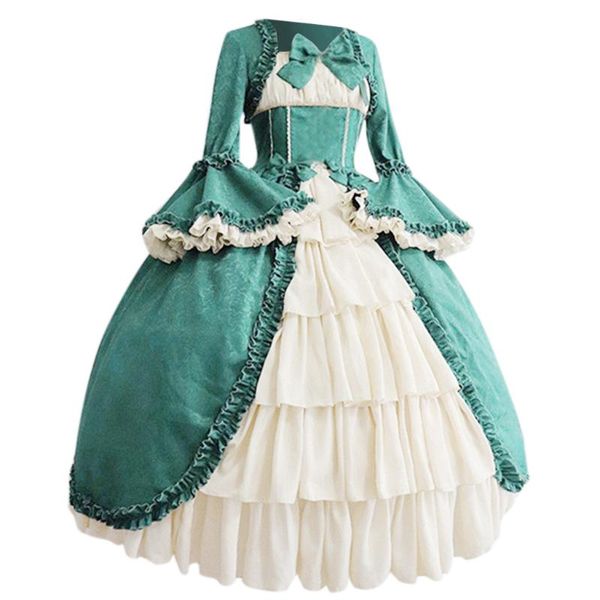 vintage dress medieval robe cosplay costume dress women gothic court square collar patchwork bow cosplay dress#j30, Black;gray
vintage dress medieval robe cosplay costume dress women gothic court square collar patchwork bow cosplay dress#j30, Black;gray