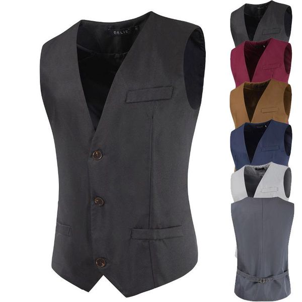 2020 new style fashion casual simple men solid color single-breasted v-neck slim fit men's waistcoat, Black;white
2020 new style fashion casual simple men solid color single-breasted v-neck slim fit men's waistcoat, Black;white