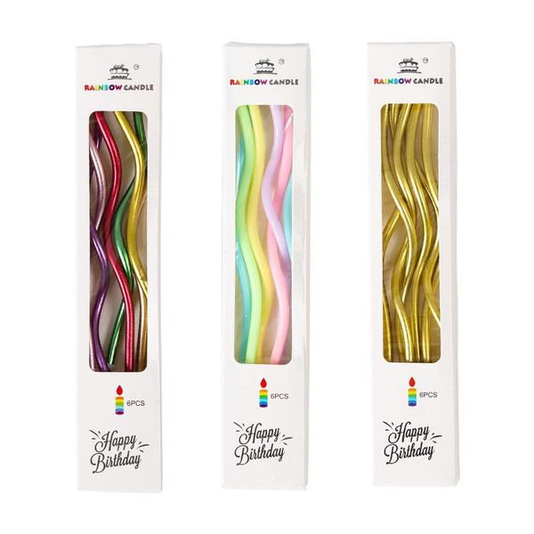 other festive & party supplies 6pcs long wax spiral art candles mix color table cake for birthday wedding decorations floating
other festive & party supplies 6pcs long wax spiral art candles mix color table cake for birthday wedding decorations floating