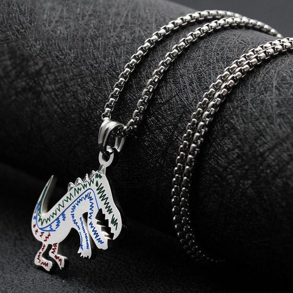 ожерелья мужчины мультфильм подвески оптовой дракона нержавеющей стали ожерелья цепи хип-хоп заявление подарки для мужчин аксессуары, Silver 
ожерелья мужчины мультфильм подвески оптовой дракона нержавеющей стали ожерелья цепи хип-хоп заявление подарки для мужчин аксессуары, Silver