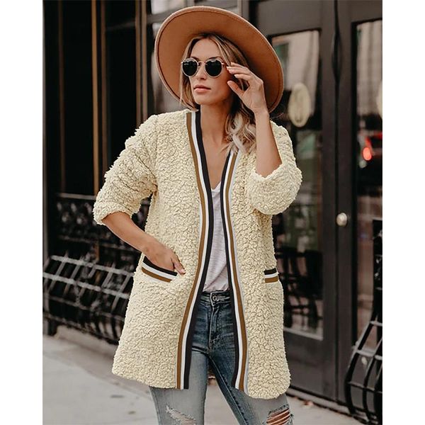 vintage pockets jacket coat women cardigan 2020 fashion long sleeve casual outerwear autumn winter warm soft plush jacket, Black
vintage pockets jacket coat women cardigan 2020 fashion long sleeve casual outerwear autumn winter warm soft plush jacket, Black