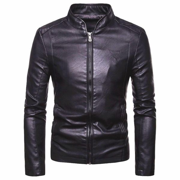 men 2020 autumn new motorcycle causal pu leather warm jacket coat men spring fashion masculinas windproof jacket overcoat men, Black
men 2020 autumn new motorcycle causal pu leather warm jacket coat men spring fashion masculinas windproof jacket overcoat men, Black