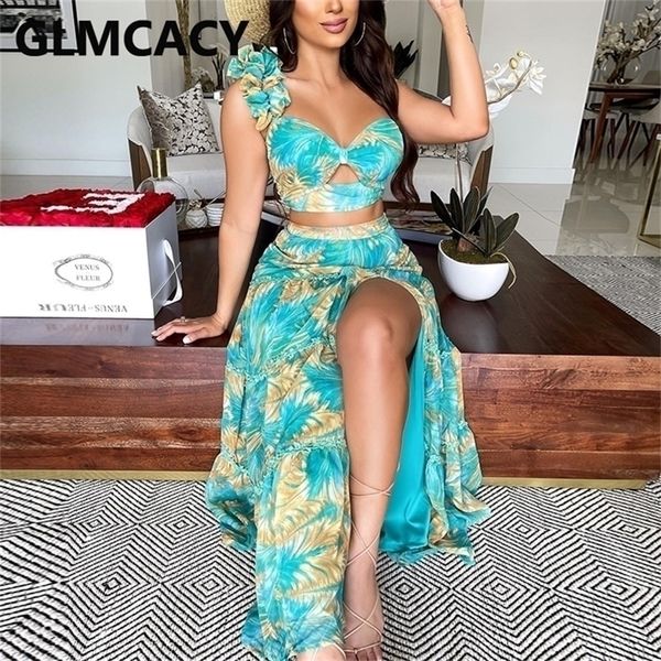 two piece sweet dress suits one shoulder ruffles crop & loose maxi skirt set 220302, White
two piece sweet dress suits one shoulder ruffles crop & loose maxi skirt set 220302, White