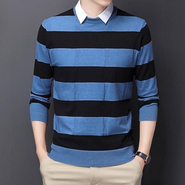 new fashion 2020 autumn winter men wool striped pullovers man sweaters pullover knitted sweater men clothes, White;black
new fashion 2020 autumn winter men wool striped pullovers man sweaters pullover knitted sweater men clothes, White;black