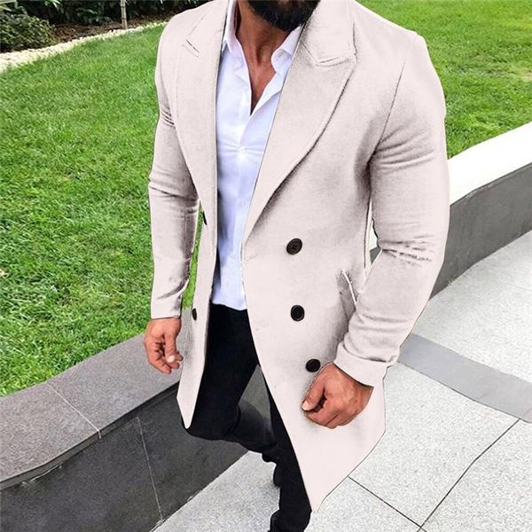 men's tweed blazer double-breasted long jacket men winter beige warm overcoat male 2020 fashion slim fit coat chaqueta de hombre, White;black
men's tweed blazer double-breasted long jacket men winter beige warm overcoat male 2020 fashion slim fit coat chaqueta de hombre, White;black