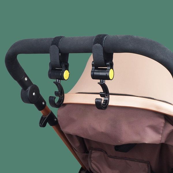 2pcs Universal Stroller Hook 360 Degree Rotatable Trolley Hanger For Bags Diaper Bags Mother Must