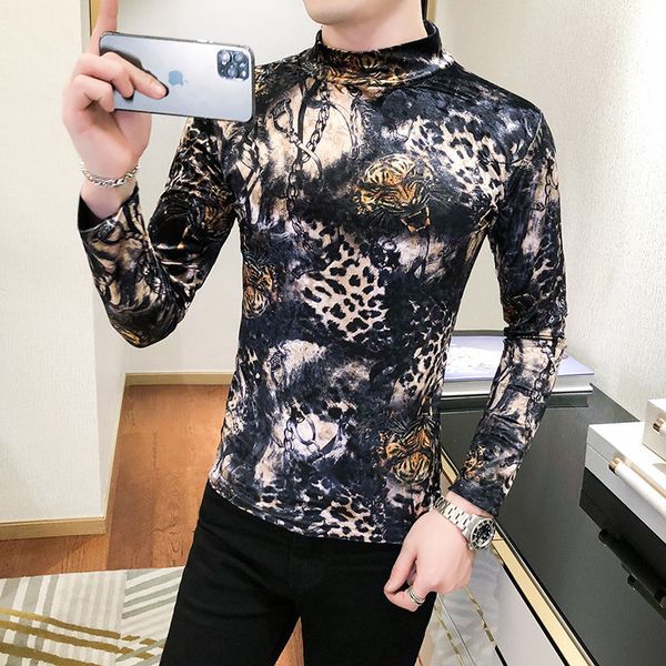 2020 velvet fall luxury male shirt aqit, White;black