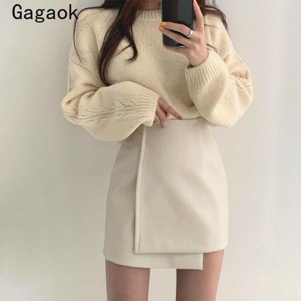 gagaok офис леди женщины корейский два бюстье 2020 весна осень новая o-образным вырезом solid сыпучие wild свитера + cic мини pu юбки k4048, Gray
gagaok офис леди женщины корейский два бюстье 2020 весна осень новая o-образным вырезом solid сыпучие wild свитера + cic мини pu юбки k4048, Gray