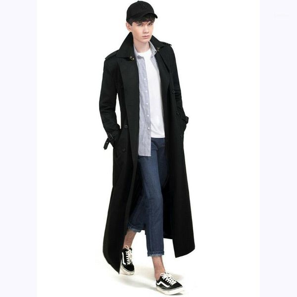 men's extra long trench coat windbreaker overcoat outwear lapel double breasted dust coat long parka black1, Black
men's extra long trench coat windbreaker overcoat outwear lapel double breasted dust coat long parka black1, Black