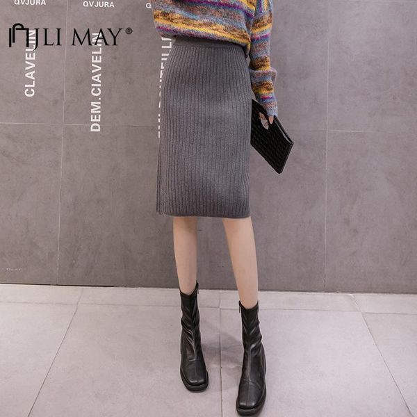 skirts jli may women's striped knitting autumn winter solid high waist elastic slim split pencil skirt, Black
skirts jli may women's striped knitting autumn winter solid high waist elastic slim split pencil skirt, Black