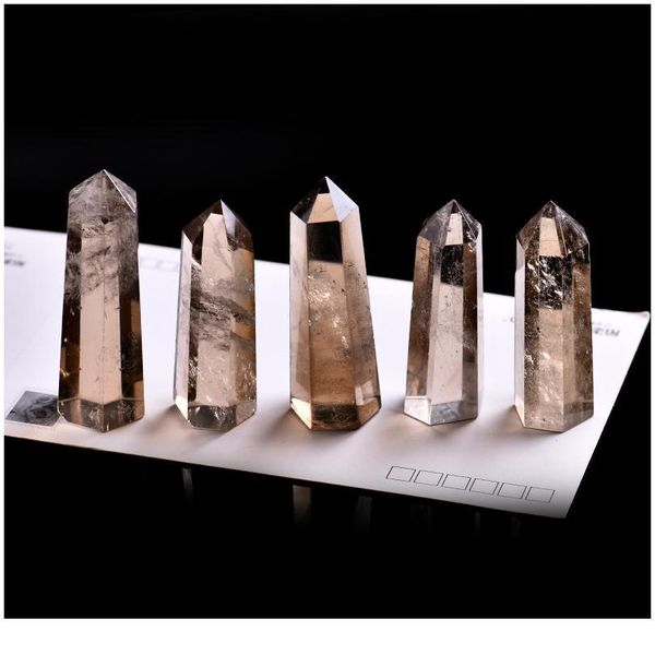 1pc natural crystal tea crystal crystal point hexagonal column mineral ornament magic repair home decoration decorat qylinl, Black
1pc natural crystal tea crystal crystal point hexagonal column mineral ornament magic repair home decoration decorat qylinl, Black