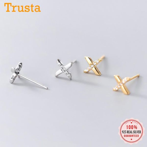 stud trustdavis real 925 sterling silver fashion sweet letter x cz charm earrings for women party fine s925 jewelry da2009, Golden;silver
stud trustdavis real 925 sterling silver fashion sweet letter x cz charm earrings for women party fine s925 jewelry da2009, Golden;silver