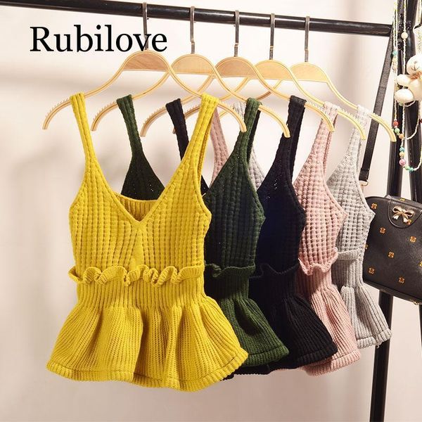 rubilove cute ruffle vest knit crop sweater women yellow black nude striped korean style gilet jersey winter1, White;black 
rubilove cute ruffle vest knit crop sweater women yellow black nude striped korean style gilet jersey winter1, White;black