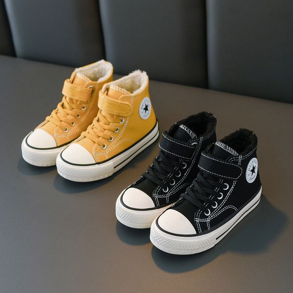 2020 warm high-kids plus velvet canvas winter boys girls cotton sneakers plush children casual shoes, Black
2020 warm high-kids plus velvet canvas winter boys girls cotton sneakers plush children casual shoes, Black