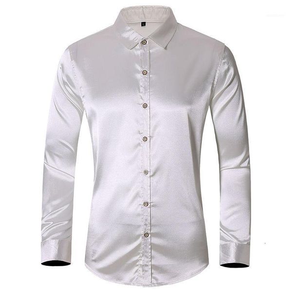 fashion new silk casual mens dress shirts shirt large for young men's solid color long sleeve shirt1, White;black
fashion new silk casual mens dress shirts shirt large for young men's solid color long sleeve shirt1, White;black