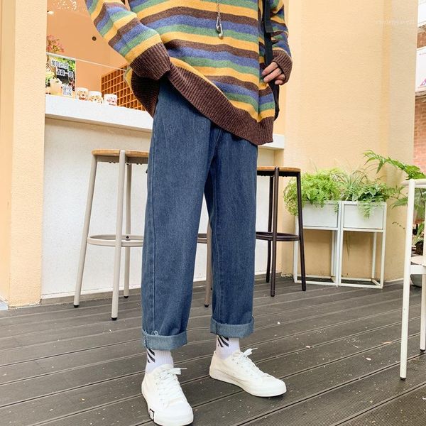 men's jeans 2021 korean loose straight ankle length denim autumn brand student wild casual street pants handsome men's pants1, Blue
men's jeans 2021 korean loose straight ankle length denim autumn brand student wild casual street pants handsome men's pants1, Blue