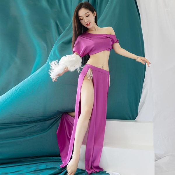 2020 new set exquisite oblique shoulder silk satin professional belly dance performance clothes practice clothes1, Black;red
2020 new set exquisite oblique shoulder silk satin professional belly dance performance clothes practice clothes1, Black;red