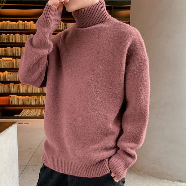 korean style sweaters casual loose fashion pullover turtleneck knitted long sleeve sweaters jersey mujer men's clothing db60my, White;black
korean style sweaters casual loose fashion pullover turtleneck knitted long sleeve sweaters jersey mujer men's clothing db60my, White;black