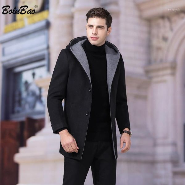 bolubao new wool blends coats men winter brand men's solid color long section trench overcoat casual hooded wool blend coat1, Black
bolubao new wool blends coats men winter brand men's solid color long section trench overcoat casual hooded wool blend coat1, Black