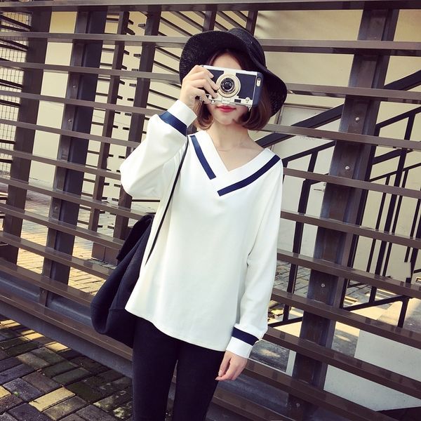 fall 2020 new korean coat t-shirt school style loose and slim contrast color v-neck long sleeve t-shirt female students casual gm4ua, White
fall 2020 new korean coat t-shirt school style loose and slim contrast color v-neck long sleeve t-shirt female students casual gm4ua, White