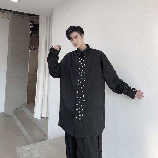men japan streetwear hip hop long sleve button design loose casual black long shirt male punk gothic dress shirt stage clothes1, White;black
men japan streetwear hip hop long sleve button design loose casual black long shirt male punk gothic dress shirt stage clothes1, White;black