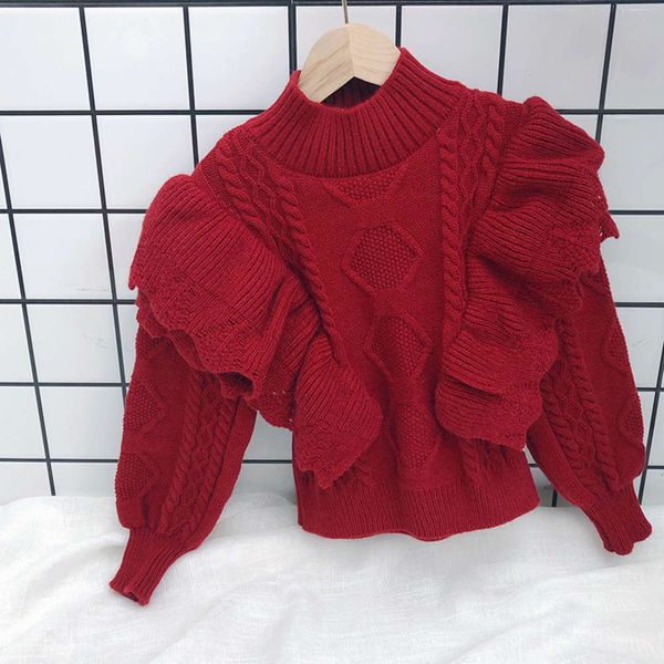 children's round neck solid color t-shirt winter cashmere women's pullover red sweater fashion, Blue
children's round neck solid color t-shirt winter cashmere women's pullover red sweater fashion, Blue