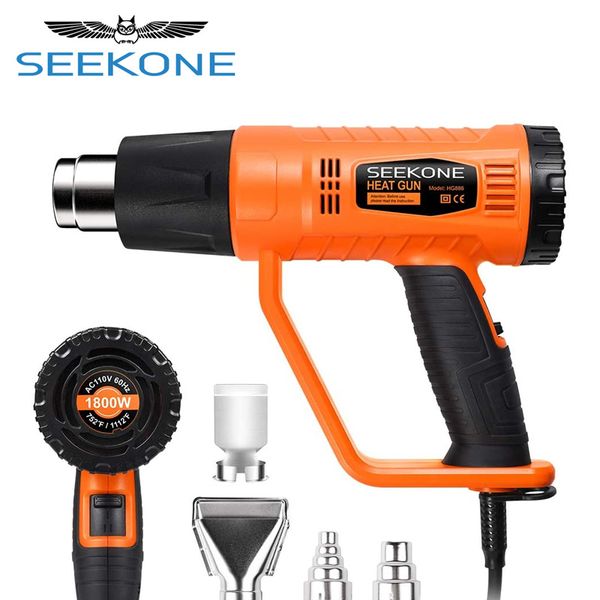 seekone 110v heat gun dual temperature adjustable electric air gun shrink wrapping industrial building hair dryer with nozzl
seekone 110v heat gun dual temperature adjustable electric air gun shrink wrapping industrial building hair dryer with nozzl
