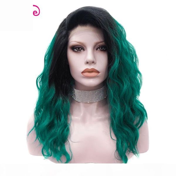 imstyle green wig black root synthetic lace front wig natural wave wigs for women heat resistant fiber two tone cosplay
imstyle green wig black root synthetic lace front wig natural wave wigs for women heat resistant fiber two tone cosplay