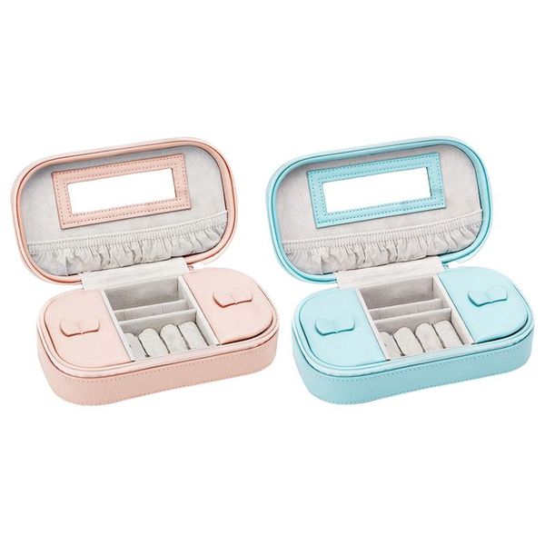 jewelry pouches, bags box portable travel organizer case leather storage with mirror display, Pink;blue
jewelry pouches, bags box portable travel organizer case leather storage with mirror display, Pink;blue