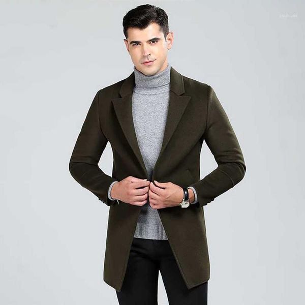 double sided woolen coat men fashion trenchcoat medium long autumn winter trench jacket man clothes1, Tan;black
double sided woolen coat men fashion trenchcoat medium long autumn winter trench jacket man clothes1, Tan;black
