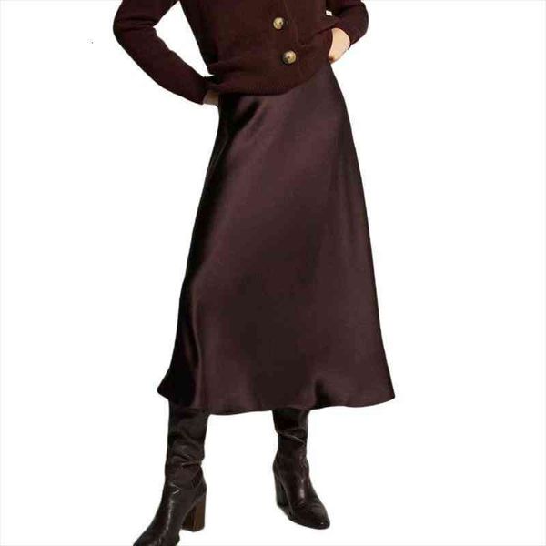 women mid-calf long soft smooth silk satin skirts office lady hight waist glossy black silver wine red party
women mid-calf long soft smooth silk satin skirts office lady hight waist glossy black silver wine red party