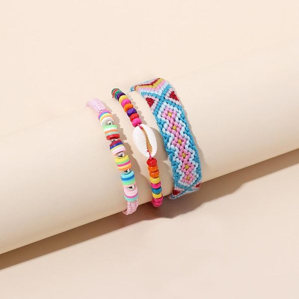 2020 bohemian braided bracelet women's shell metal bracelet natural stone 3 piece set jewelry accessories, Black
2020 bohemian braided bracelet women's shell metal bracelet natural stone 3 piece set jewelry accessories, Black