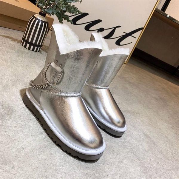 boots women's silver leather fur snow chain ankel chlunky slip on wool shoes 2021 fashion original designer, Black
boots women's silver leather fur snow chain ankel chlunky slip on wool shoes 2021 fashion original designer, Black
